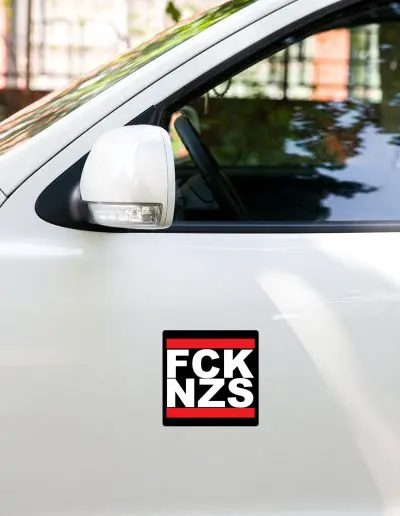 FCK NZS Fuck Nazis Bubble-free Stickers