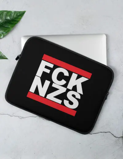 FCK NZS Fuck Nazis Laptop Sleeve