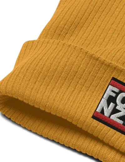 FCK NZS Fuck Nazis Organic Ribbed Beanie