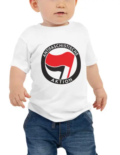 Antifa Antifaschistische Aktion Flag Baby T-shirt