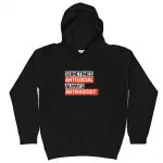 Sometimes Antisocial Always Antifascist Kids Hoodie