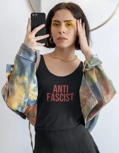 Antifascist Red Unisex Tank Top Vest