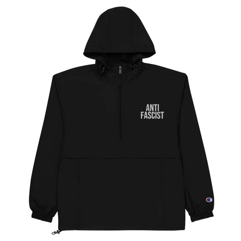 Anti-Fascist Embroidered Champion Packable Jacket