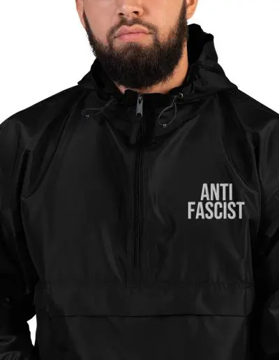 Anti-Fascist Embroidered Champion Packable Jacket