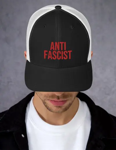 Anti-Fascist Red Retro Trucker Cap