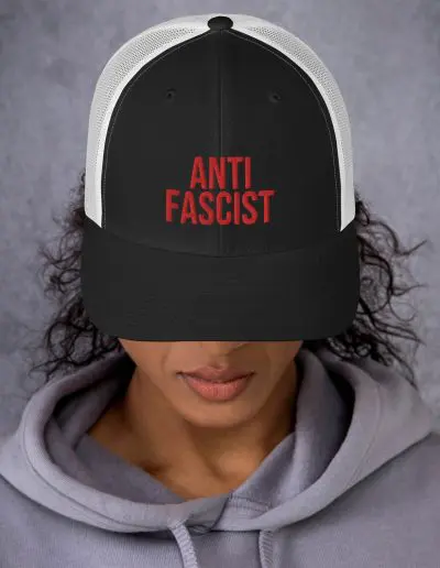 Anti-Fascist Red Retro Trucker Cap