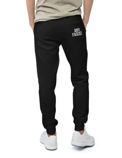 Anti-Fascist Unisex Fleece Joggers Tracksuit Bottoms