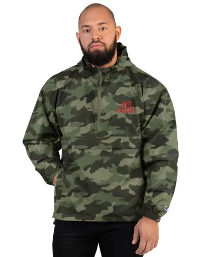 Anti-Fascist Red Champion Packable Jacket