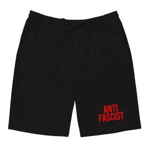 Anti-Fascist Red Men's Fleece Shorts