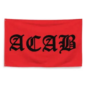 Red ACAB All Cops Are Bastards Flag