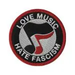 Love Music Hate Fascism Embroidered Patch