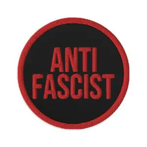 Anti-Fascist Red Embroidered Patches