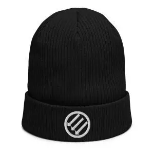 Antifa Iron Front 3 Arrows Organic Ribbed Beanie