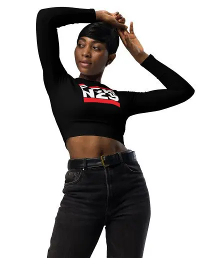 FCK NZS Recycled Long-sleeve Crop Top