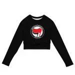 Antifa Antifaschistische Aktion Flag Recycled Long-sleeve Crop Top