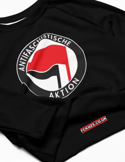 Antifa Antifaschistische Aktion Flag Recycled Long-sleeve Crop Top