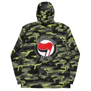 Antifa Antifaschistische Aktion Flag Camo Men’s Windbreaker