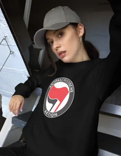 Antifa Antifaschistische Aktion Flag Unisex Sweatshirt