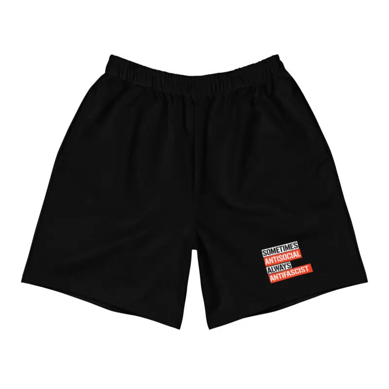 Sometimes Antisocial Always Antifascist Men's Recycled Shorts