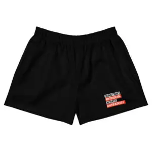 Sometimes Antisocial Always Antifascist Women's Recycled Shorts