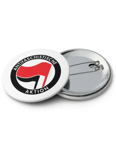 Antifa Antifaschistische Aktion Flag Set of Pin Buttons