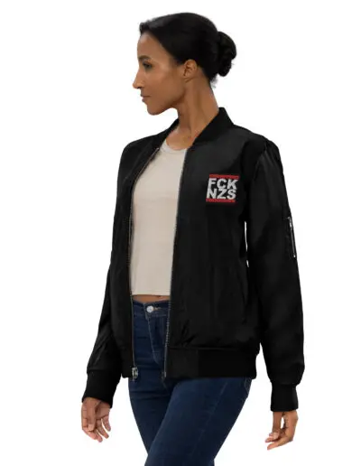 FCK NZS Antifascist Premium Recycled Bomber Jacket