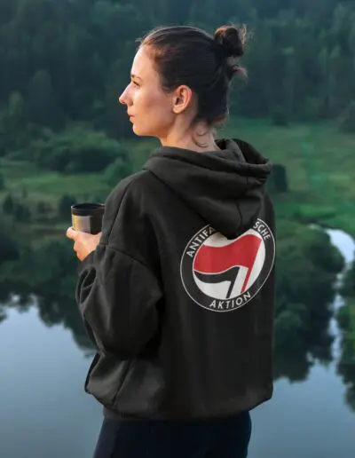 Antifa Antifaschistische Aktion Flag Premium Eco Hoodie