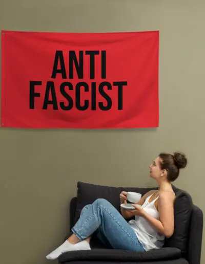 Anti-Fascist Antifa Red Flag