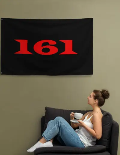 Red 161 AFA Antifa Flag