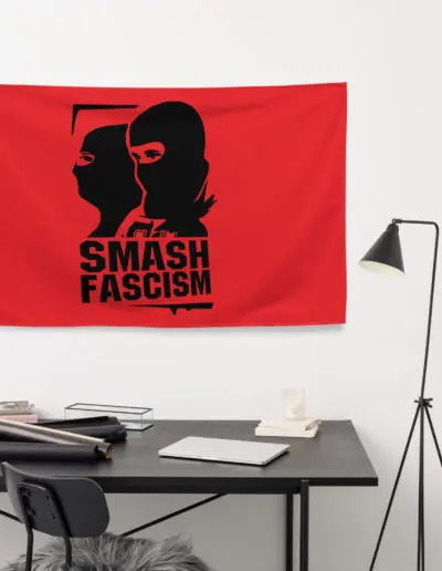 Smash Fascism Antifa Flag