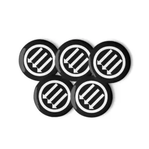 Antifa Iron Front 3 Arrows Set of Pin Buttons