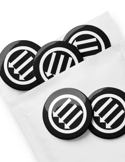 Antifa Iron Front 3 Arrows Set of Pin Buttons