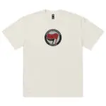 Antifa Antifaschistische Aktion Flag Oversized Faded T-shirt