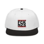 FCK NZS Black Font Snapback Hat