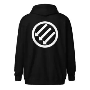 Antifa Iron Front 3 Arrows Unisex Heavy Blend Zip Hoodie