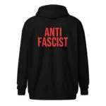 Antifascist Antifa Red Unisex Zip Hoodie