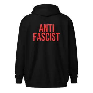 Anti-Fascist Antifa Red Unisex Heavy Blend Zip Hoodie