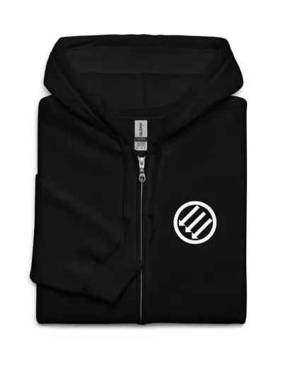 Antifa Iron Front 3 Arrows Unisex Heavy Blend Zip Hoodie