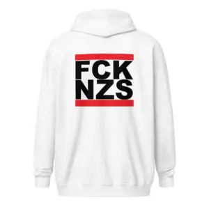 FCK NZS Black Unisex Heavy Blend Zip Hoodie