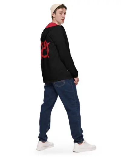 Anarchy Red Anarchist Symbol Men’s Windbreaker