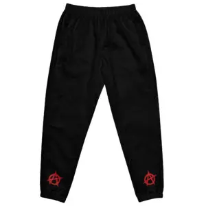 Anarchy Red Anarchist Symbol Unisex Joggers Tracksuit Bottoms