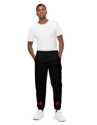 Anarchy Red Anarchist Symbol Unisex Joggers Tracksuit Bottoms