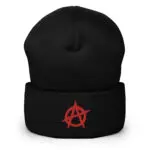 Anarchy Red Anarchist Symbol Cuffed Beanie