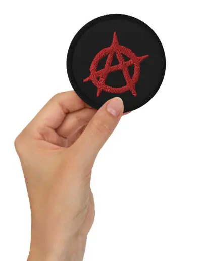 Anarchy Red Anarchist Symbol Embroidered Patches