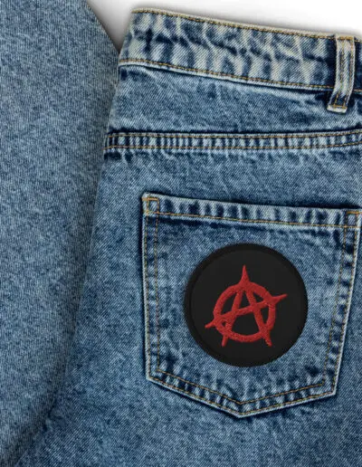 Anarchy Red Anarchist Symbol Embroidered Patches