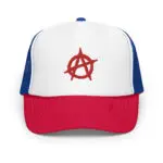 Anarchy Red Anarchist Symbol Foam Trucker Hat