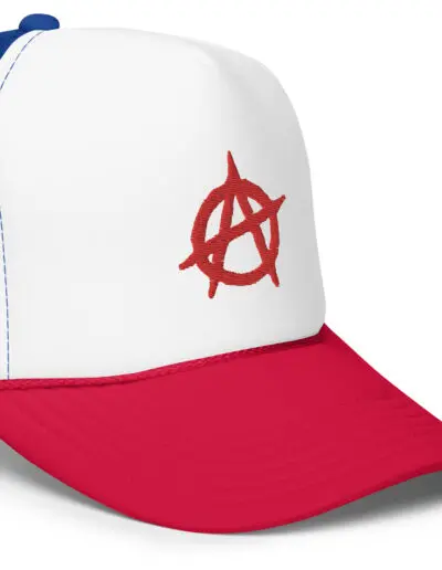 Anarchy Red Anarchist Symbol Foam Trucker Hat