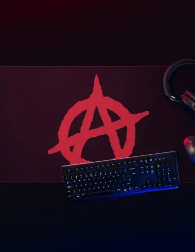 Anarchy Red Anarchist Symbol Gaming Mouse Pad