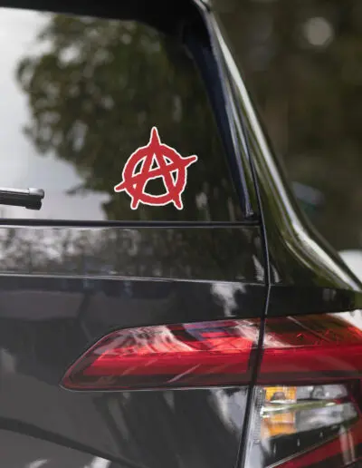 Anarchy Red Anarchist Symbol Bubble-free Stickers