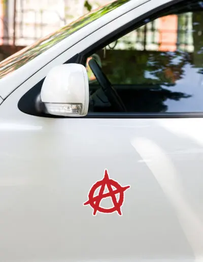 Anarchy Red Anarchist Symbol Bubble-free Stickers